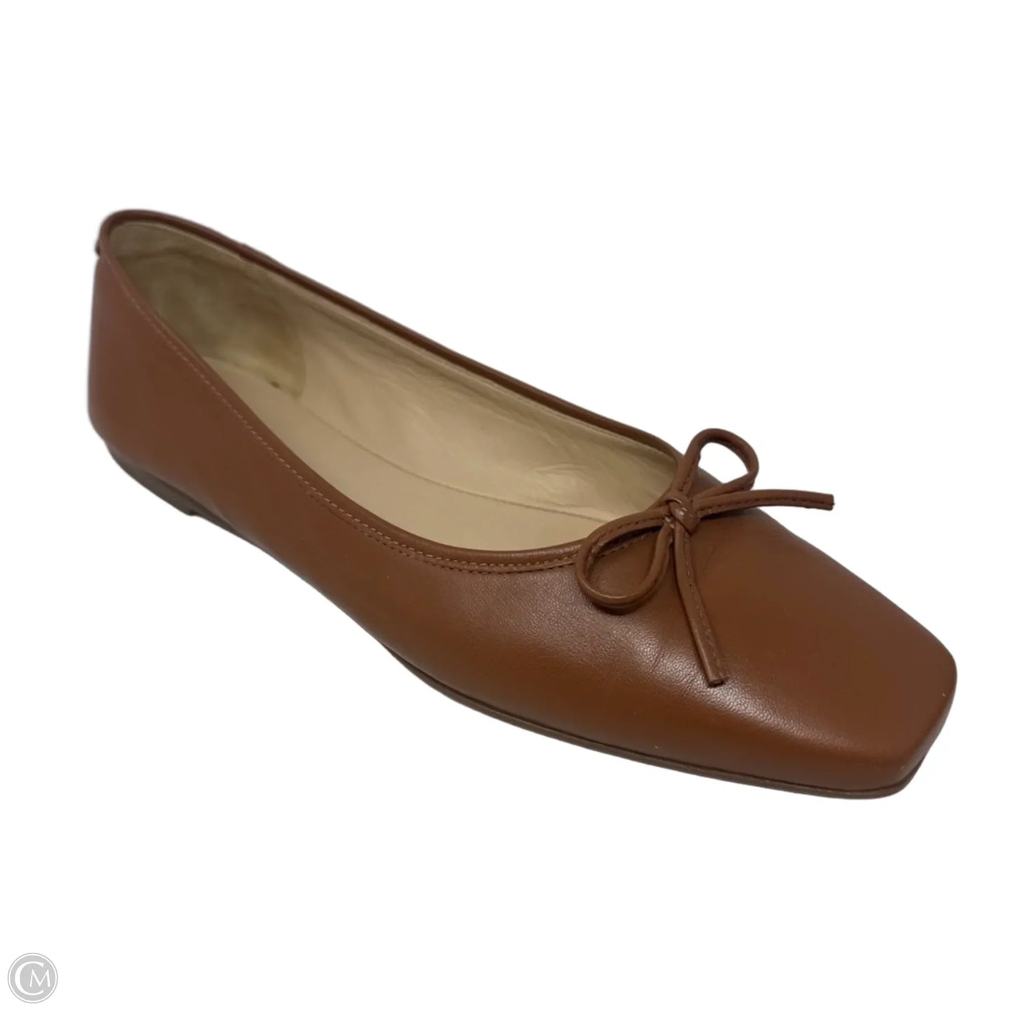 Gwynn Leather Ballet Flats Shoes By Bernardo In Brown, Size: 9