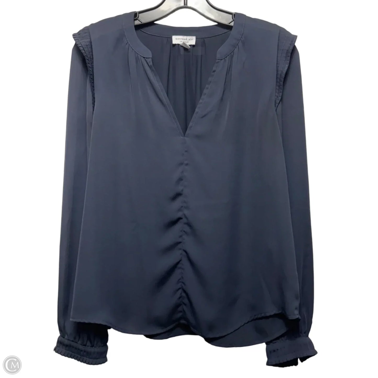 Blouse Long Sleeve By Current Air In Navy, Size: Xs