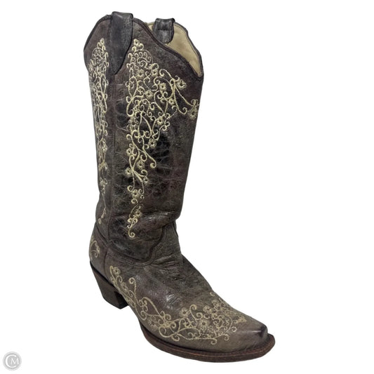 Crater Embroidered Boots Western By Corral In Tan, Size: 9