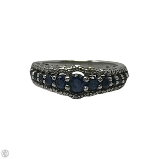 Blue Gems Ring Sterling Silver, Size: 7