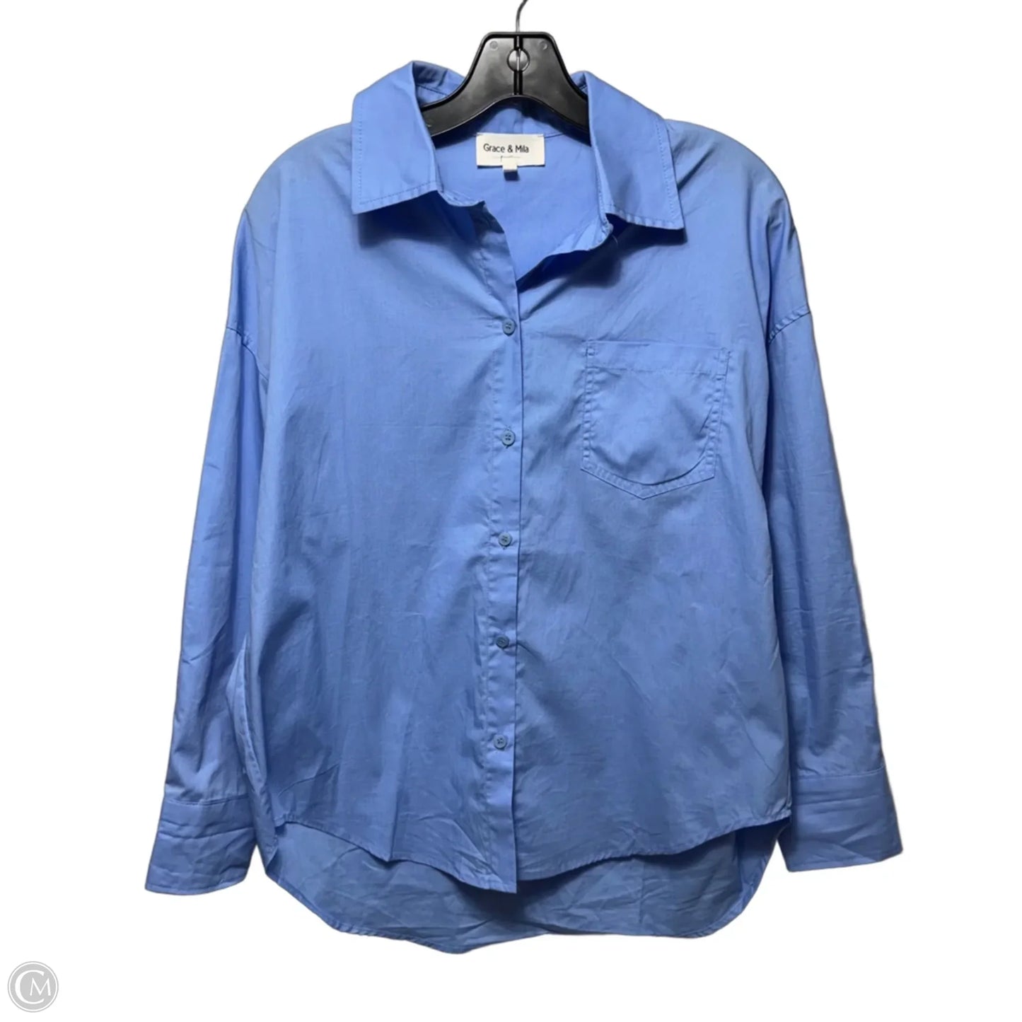 Top Long Sleeve By Grace & Mila In Blue, Size: 0
