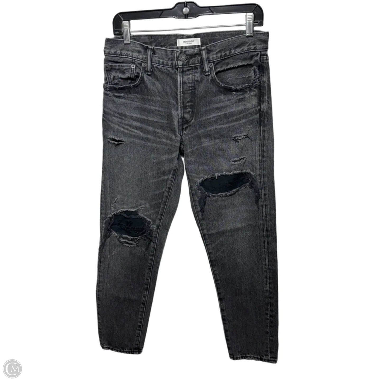 Jeans Boyfriend By Moussy In Black Denim, Size: 4/27