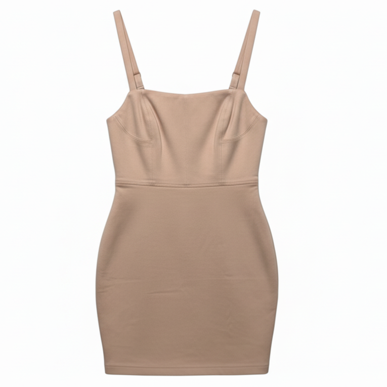 Honeywell Mini Dress By Babaton In Beige, Size: 4