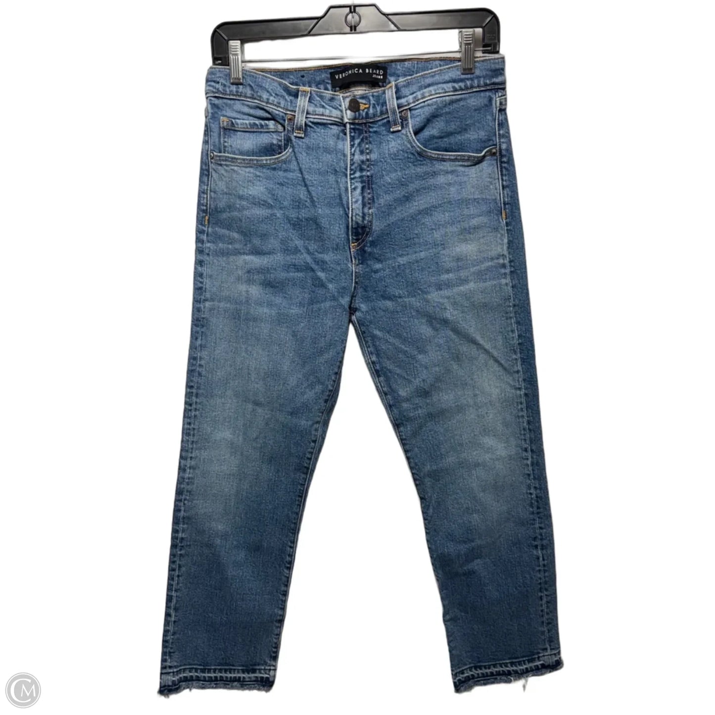 Ines Girlfriend Jeans In Pipeline Fray By Veronica Beard In Blue Denim, Size: 10/30