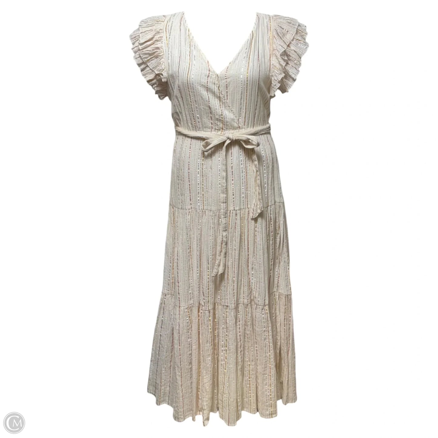 Rhiannon Shimmer Stripe Maxi Dress By ASTR The Label In Striped Pattern, Size: M