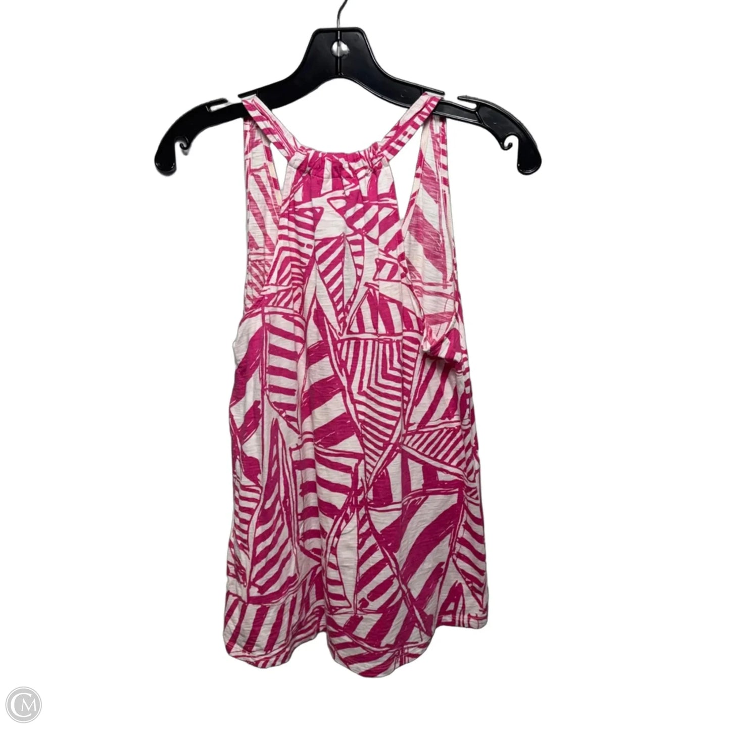 Top Sleeveless Designer By Lilly Pulitzer In Pink & White, Size: S