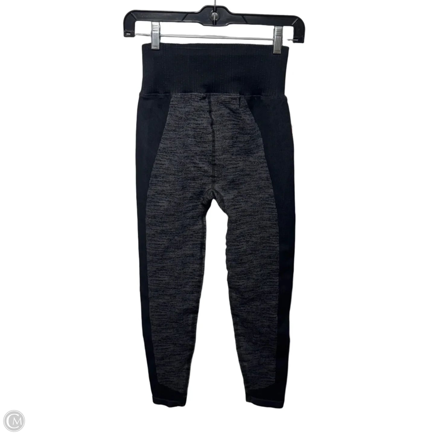 Athletic Leggings By Free People FP MOVEMENT In Black & Grey, Size: Xl