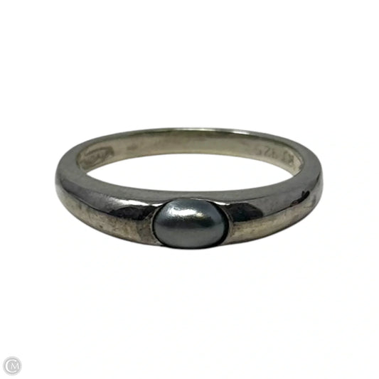 Black Pearl Ring Sterling Silver By Avon, Size: 7