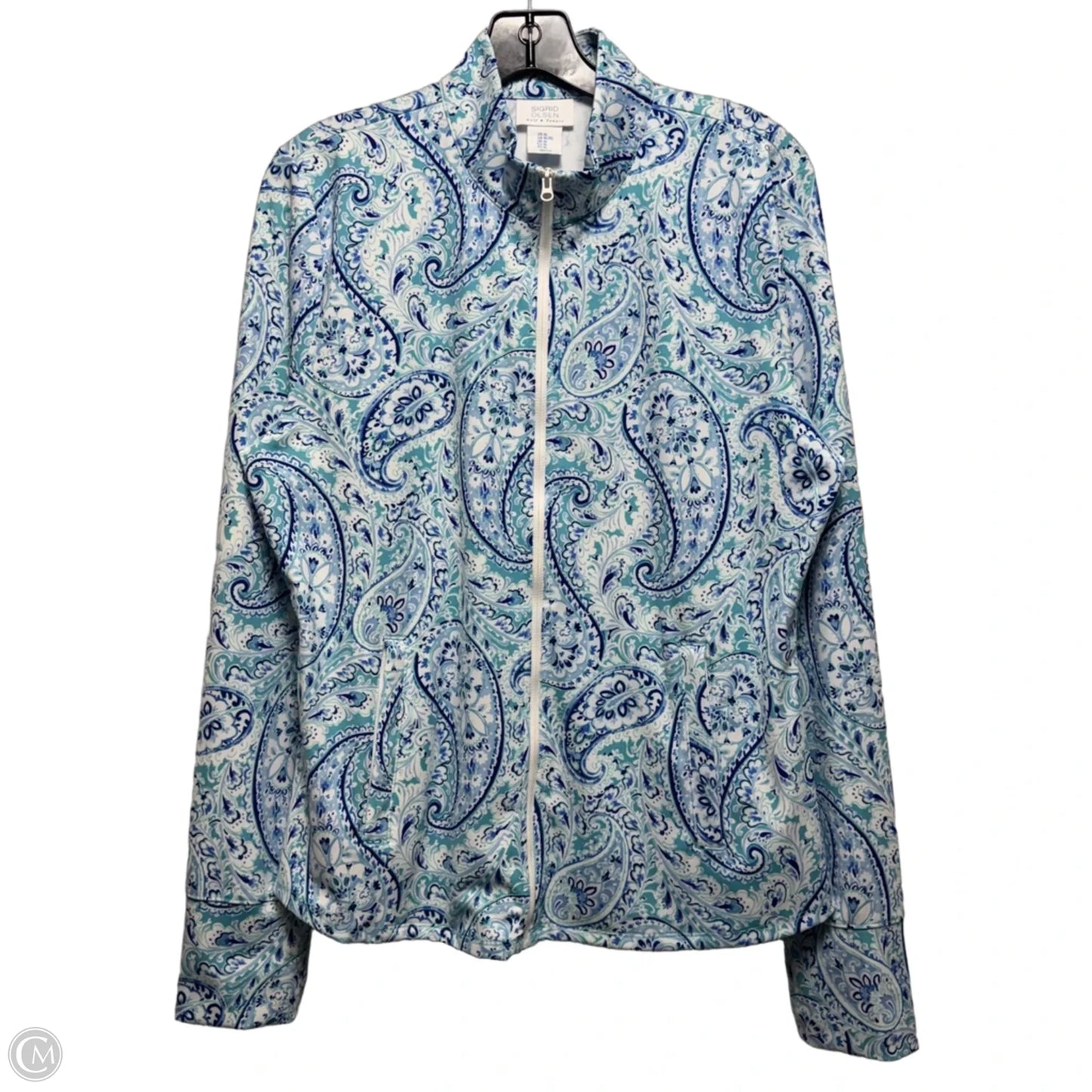 Athletic Jacket By Sigrid Olsen In Paisley Print, Size: Xl
