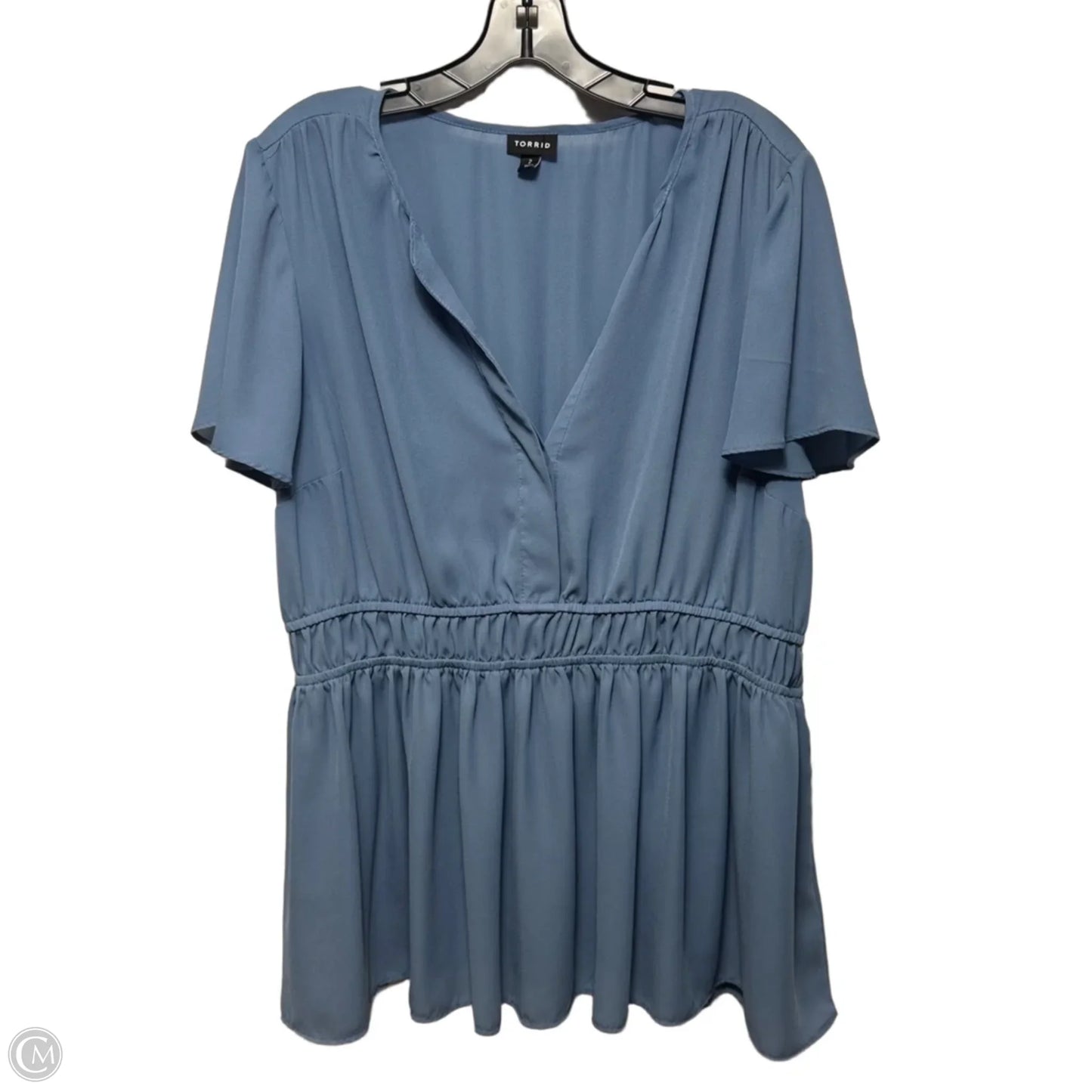 Top Short Sleeve By Torrid In Blue, Size: 2x