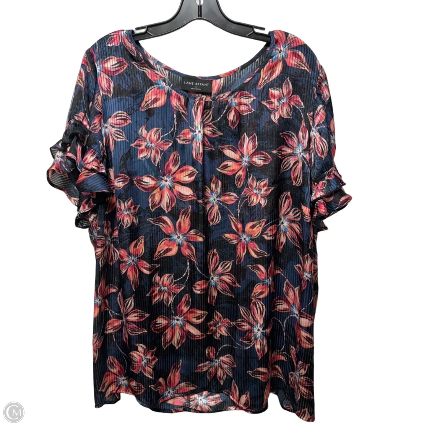 Top Short Sleeve By Lane Bryant In Floral Print, Size: 24