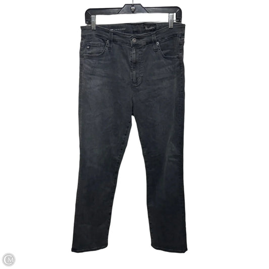 Mari High Rise Slim Straight Jeans By Adriano Goldschmied In Black Denim, Size: 14/32