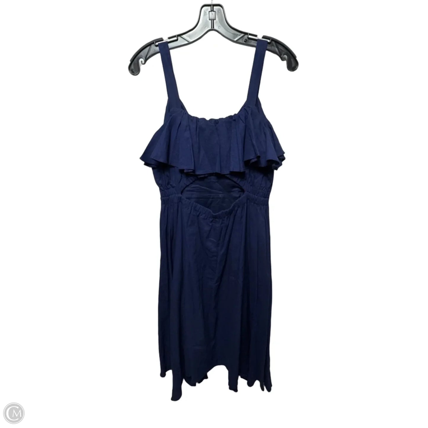 Linen Blend Dress Casual Midi By Gibson And Latimer In Blue, Size: S