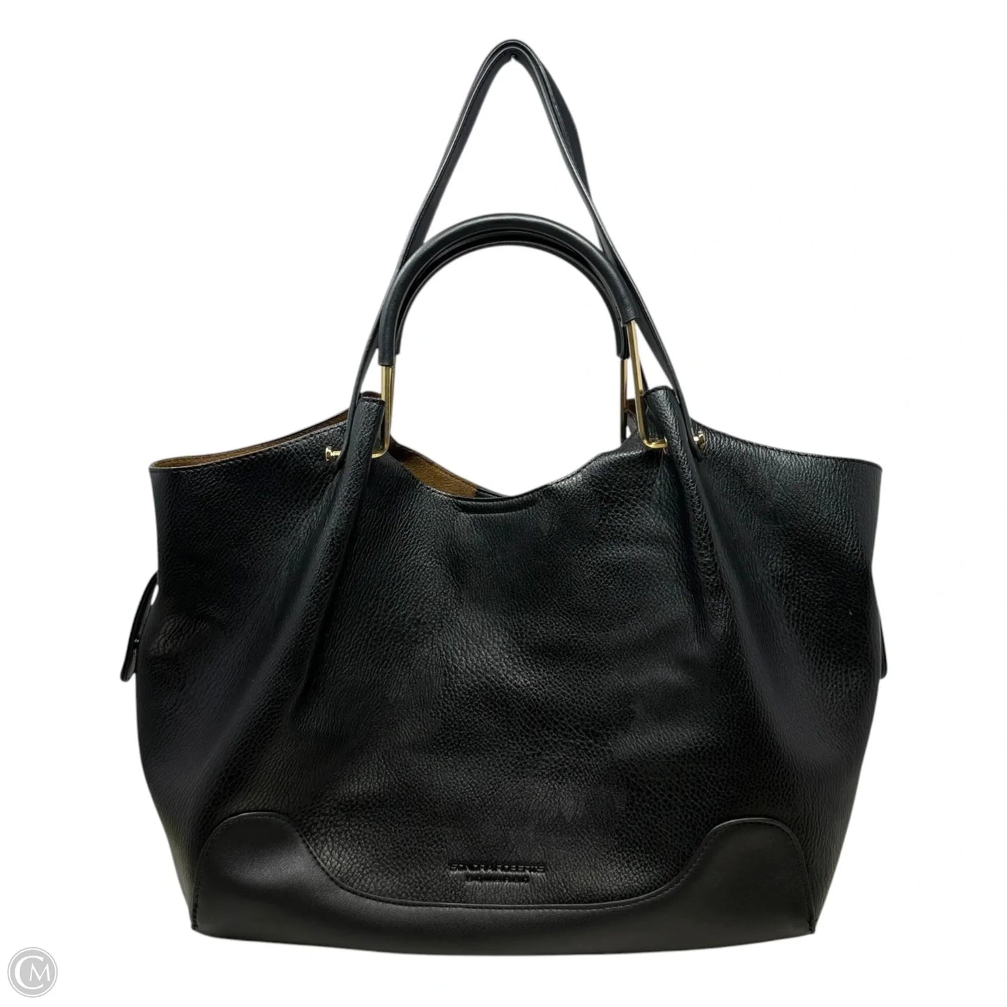 Squared Vegan Leather Tote Designer By Sondra Roberts, Size: Medium