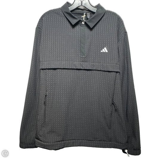 Athletic Jacket By Adidas In Black, Size: M