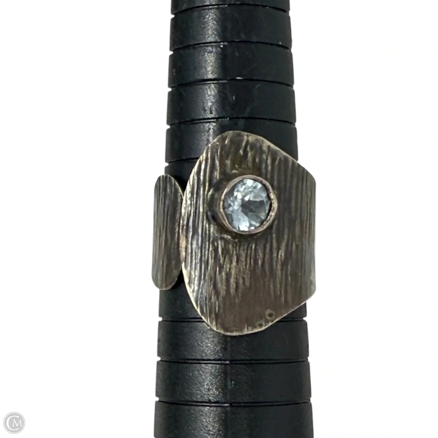 Oxidized Sterling Silver & Aquamarine Wrap Ring By Balaam