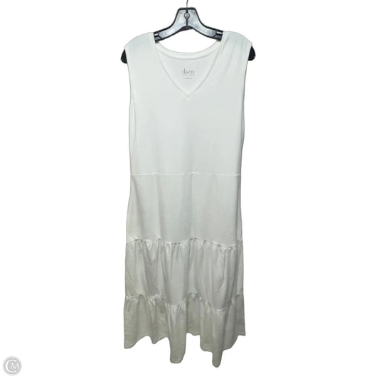 Dress Casual Maxi By Denim And Co In White, Size: L