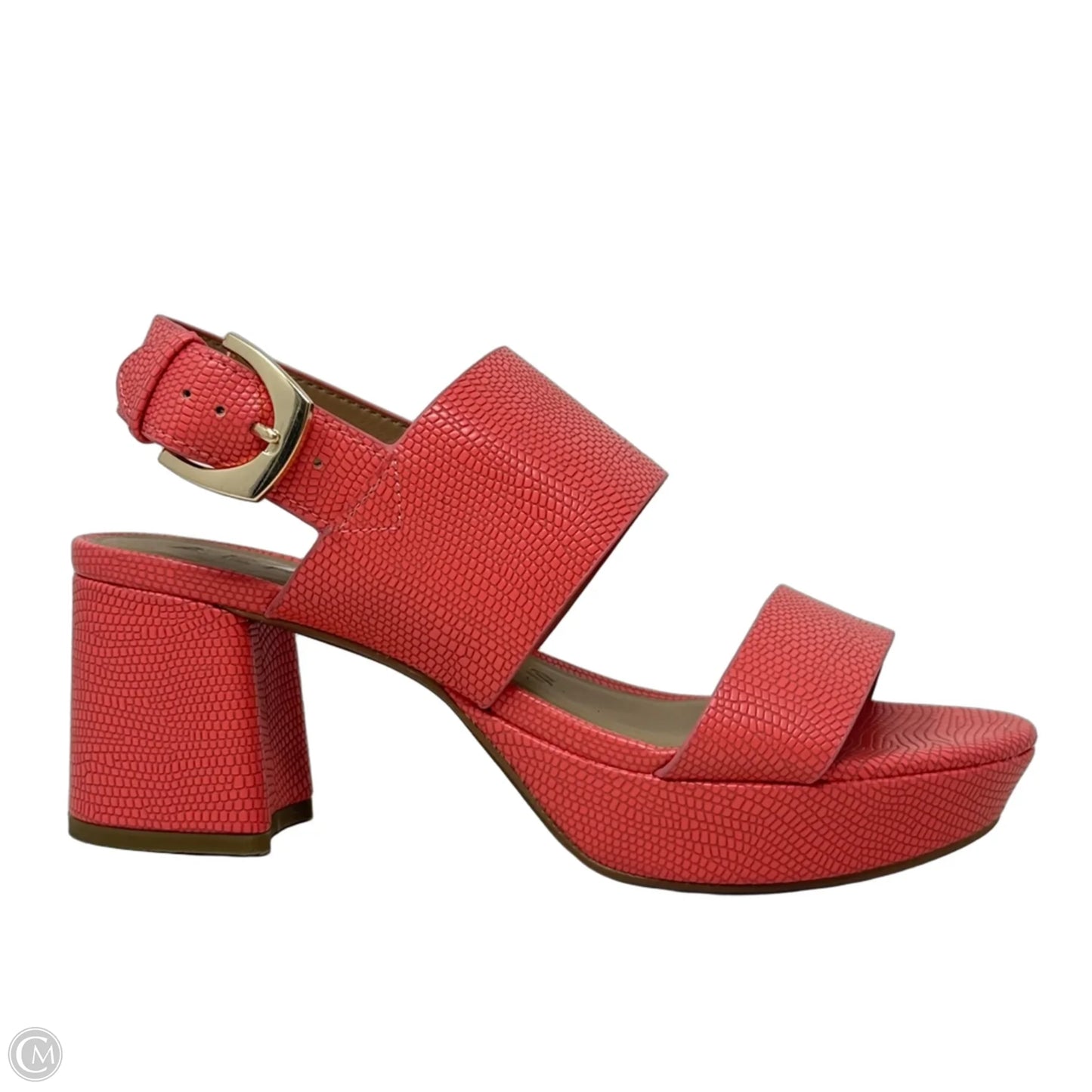 Camilia Block Heel Sandals By Aerosoles In Coral, Size: 6.5