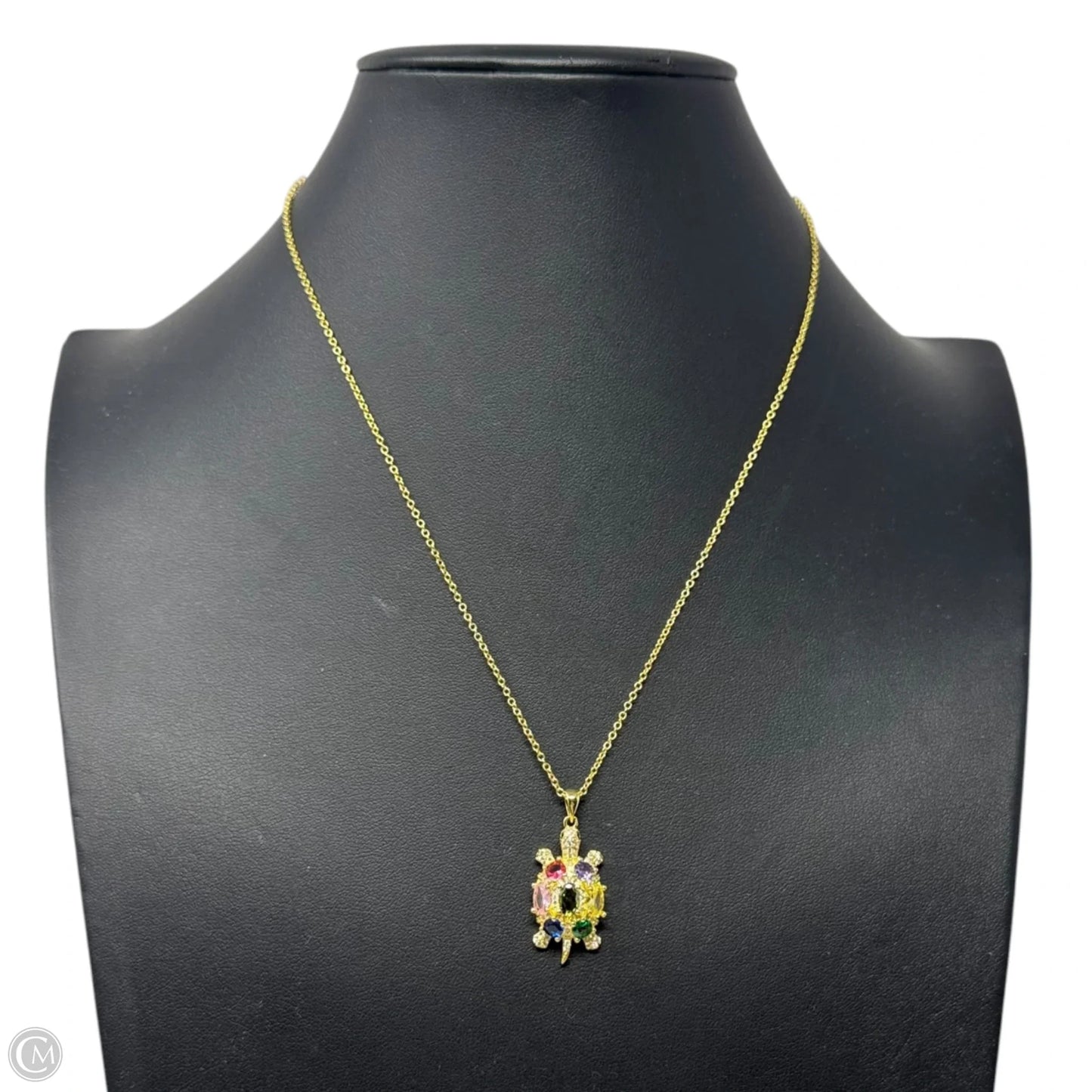 Gemstone Turtle Pendant Necklace