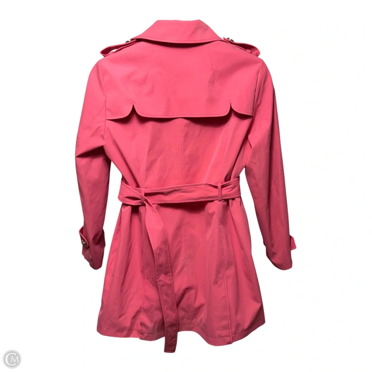 AS IS Belted Trench Coat Designer By Kate Spade In Pink, Size: XL