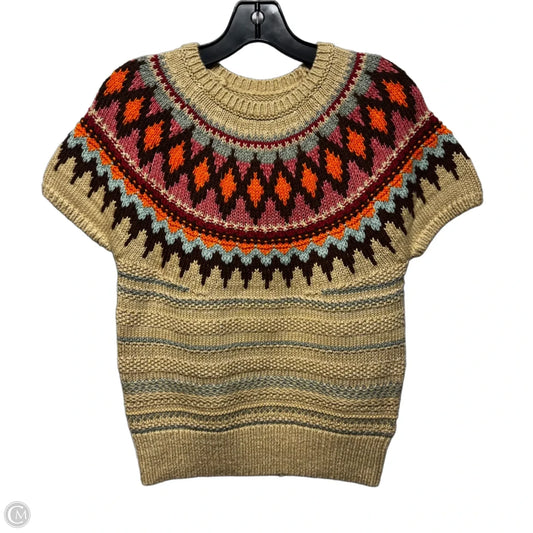 AS IS Cotton & Linen Sweater Short Sleeve By Polo Ralph Lauren In Multi-colored, Size: S