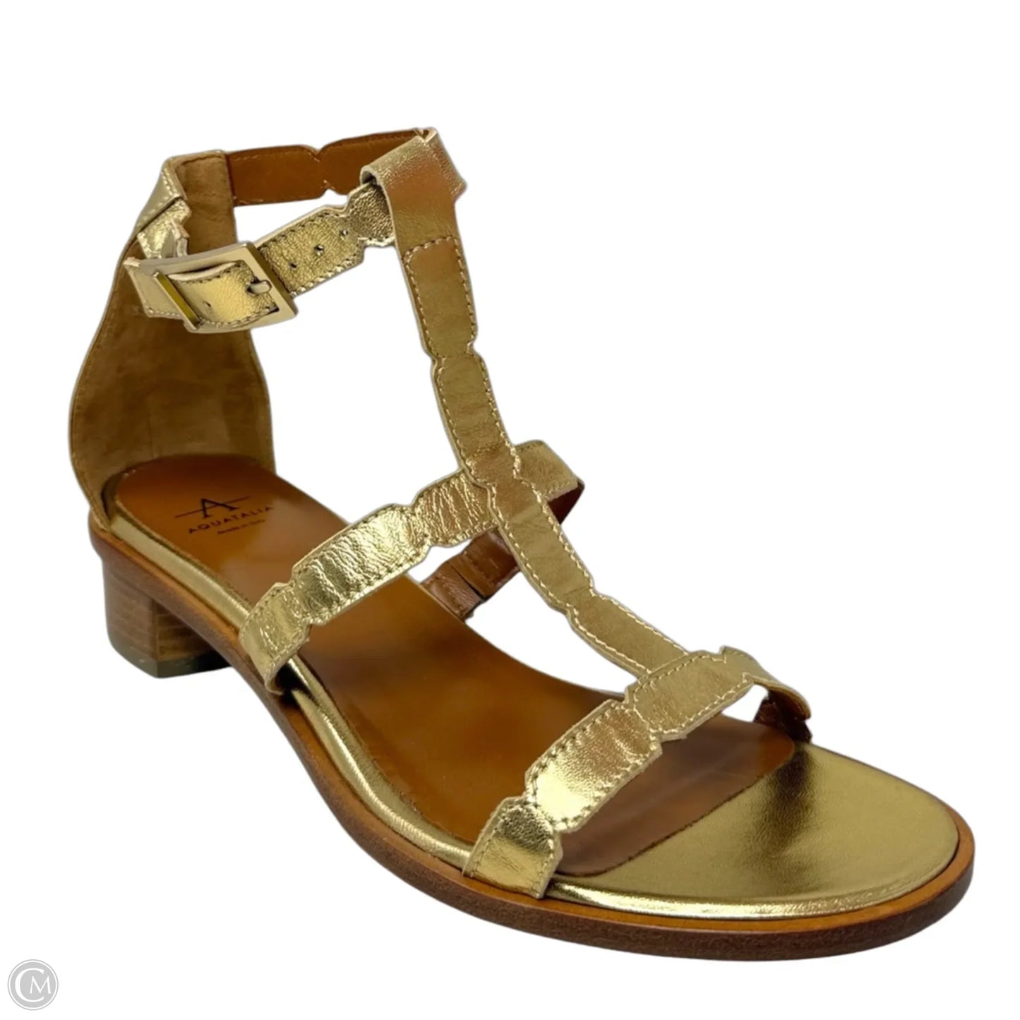 Risa Gladiator Sandals By Aquatalia In Gold Metallic, Size: 7.5