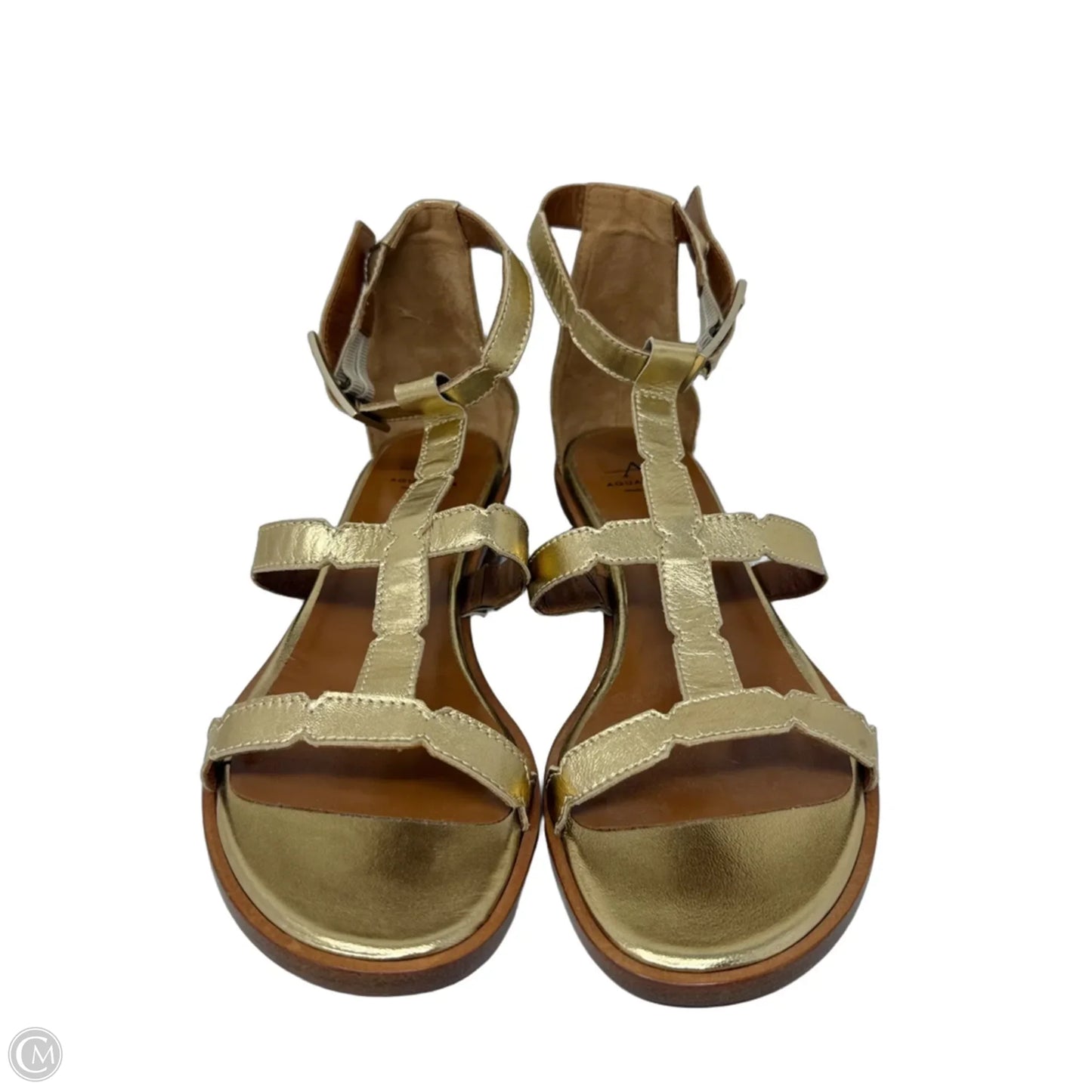 Risa Gladiator Sandals By Aquatalia In Gold Metallic, Size: 7.5