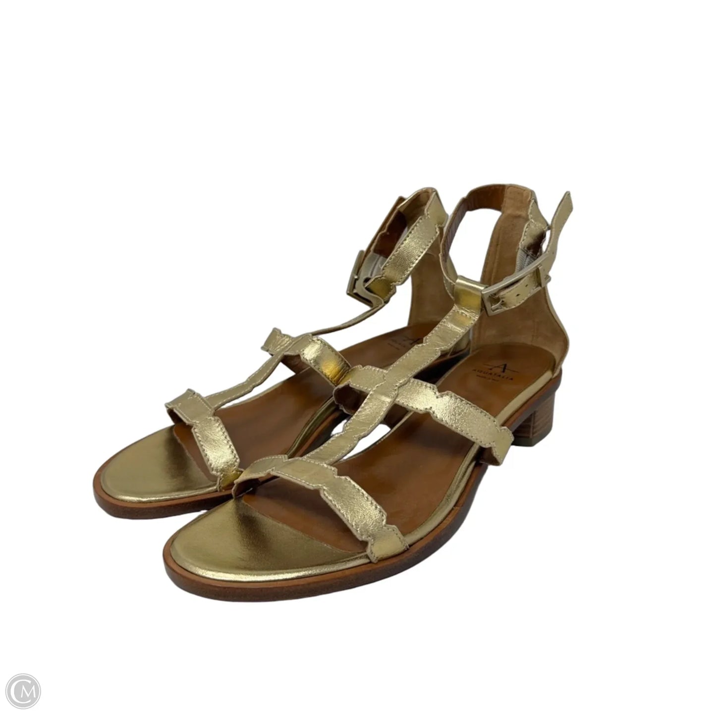 Risa Gladiator Sandals By Aquatalia In Gold Metallic, Size: 7.5