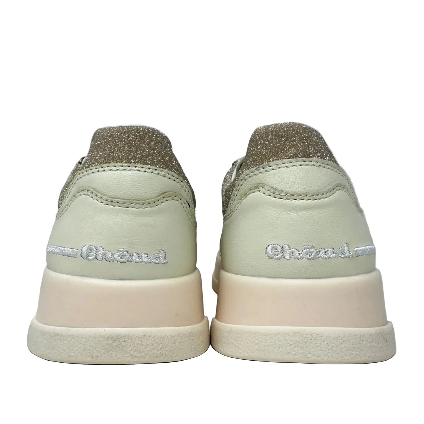 Tweener Mesh & Glitter Sneakers By Ghoud In Cream, Size: 8