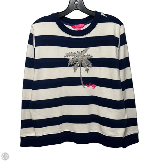 Ballad Sweatshirt Designer By Lilly Pulitzer In Striped Pattern, Size: S