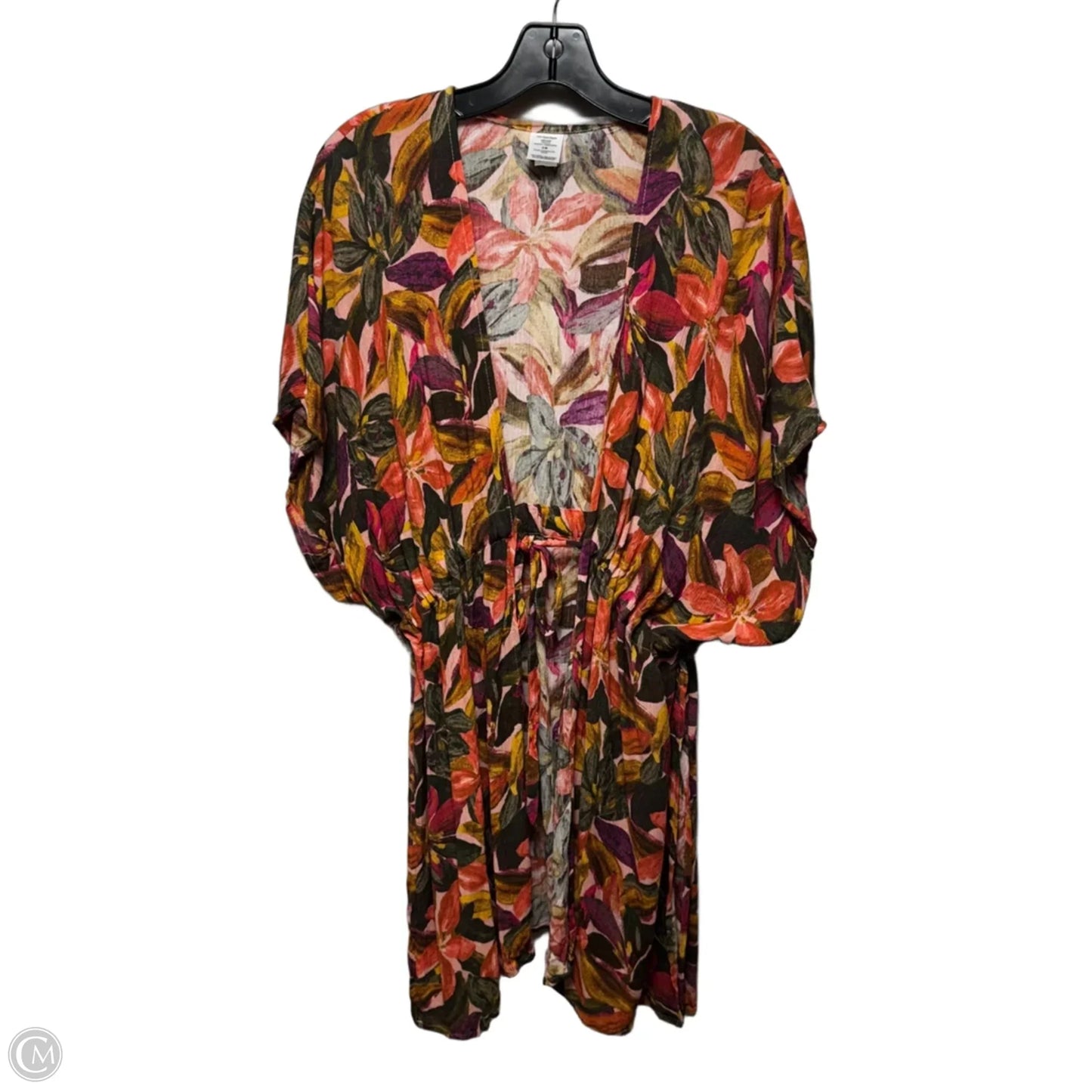 Swimwear Cover-up By Time and Tru In Floral Print, Size: S/M