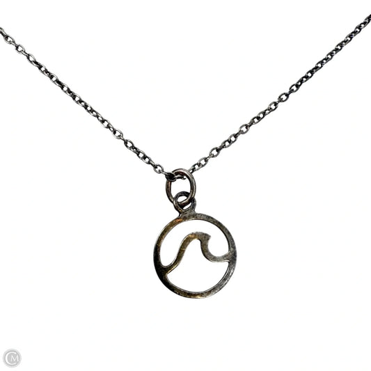 Sterling Silver Wave Pendant Necklace By Puravida