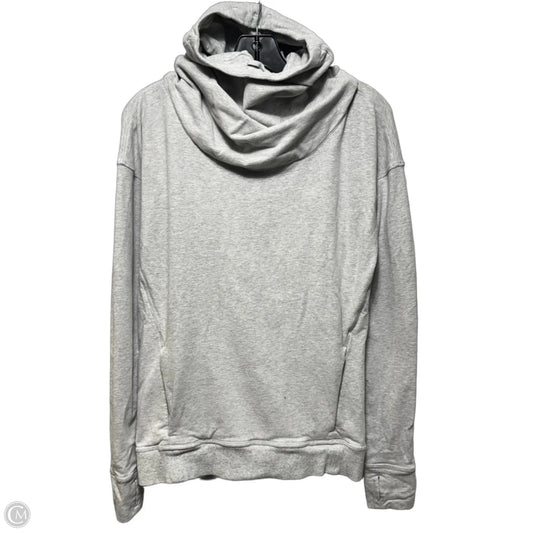 Athletic Top Long Sleeve Collar By Lululemon In Grey, Size: 4