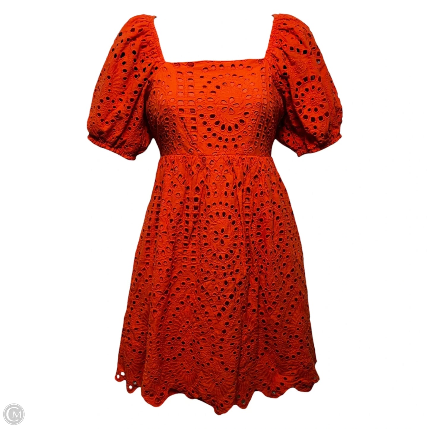 Clara Eyelet Mini Dress By Hyacinth House In Orange, Size: S