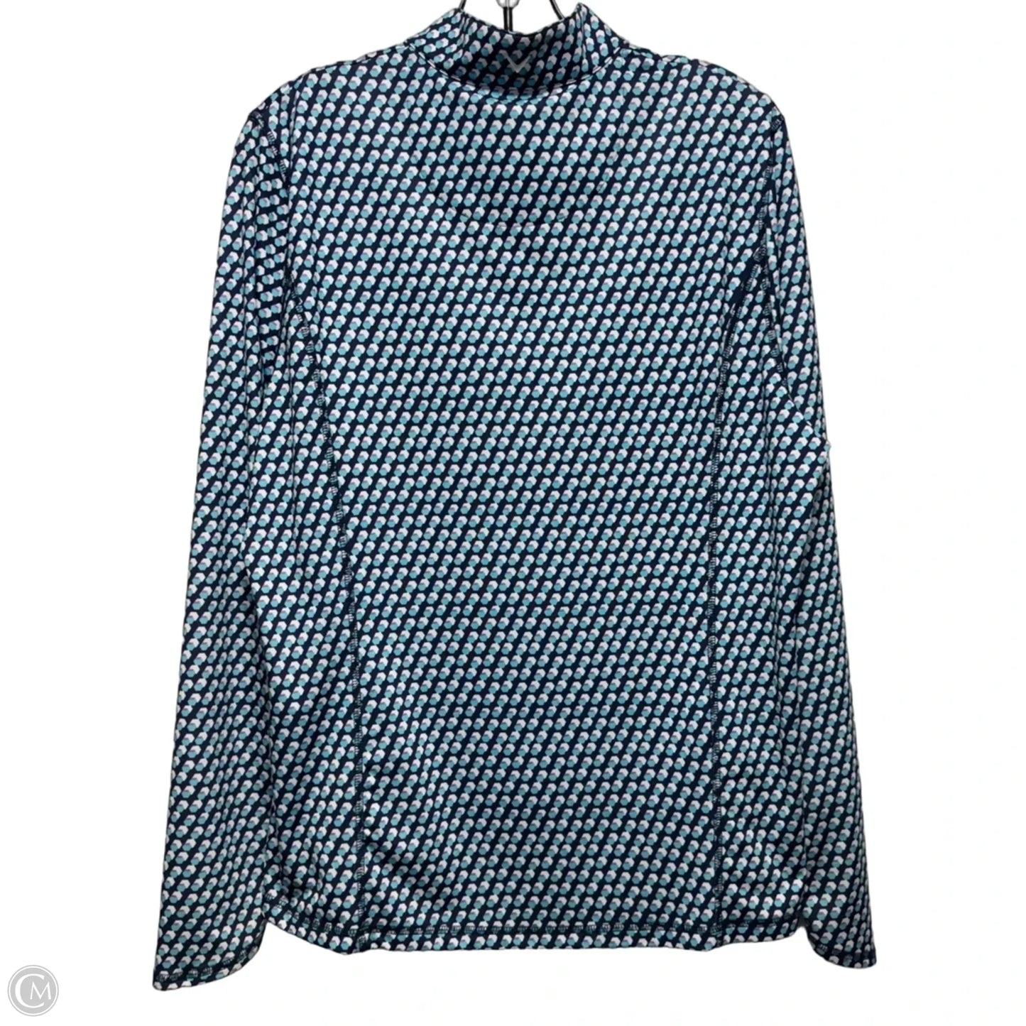 Athletic Top Long Sleeve Collar By Callaway In Geometric Pattern, Size: Xl