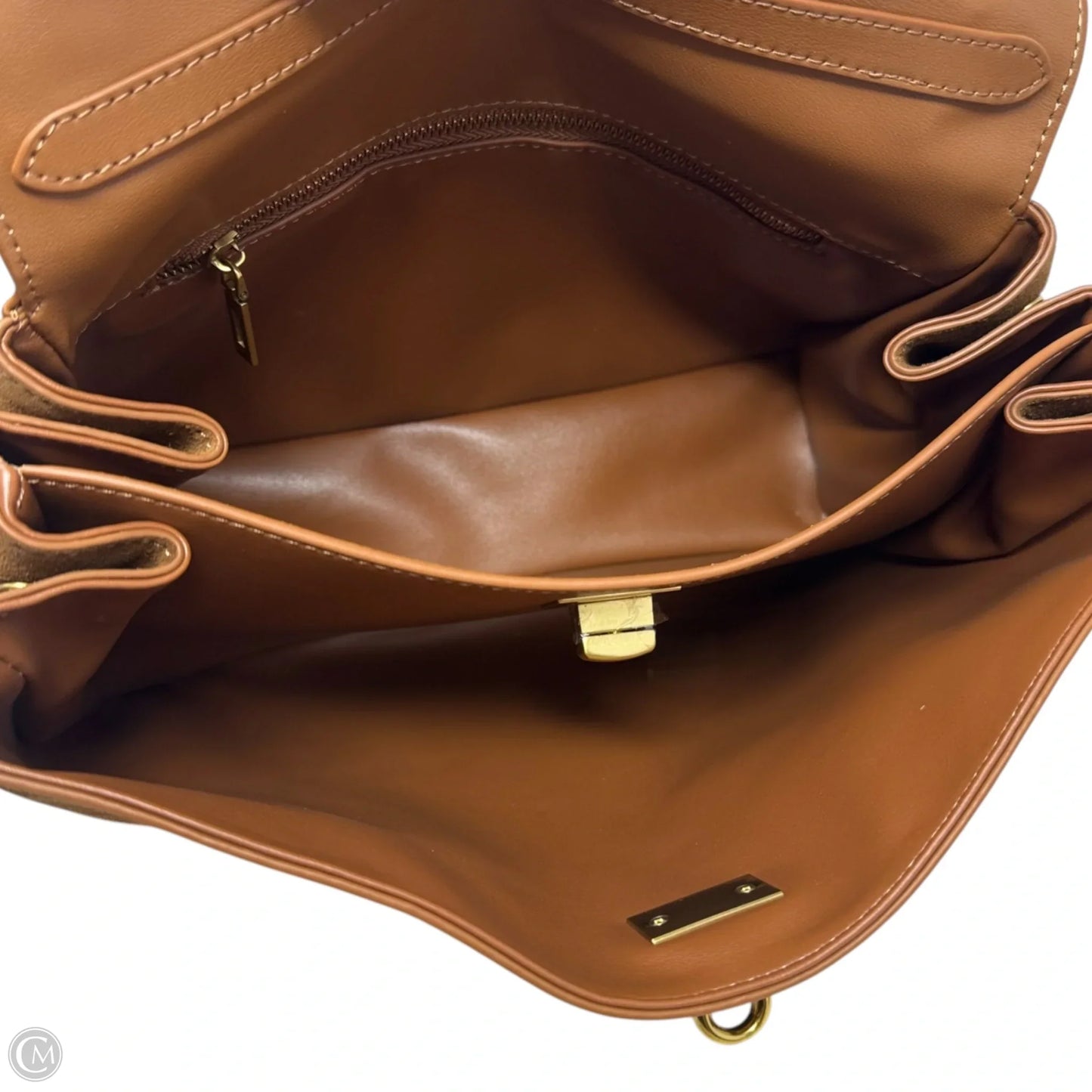 Faux Suede Turnlock Handbag Unbranded, Size: Medium