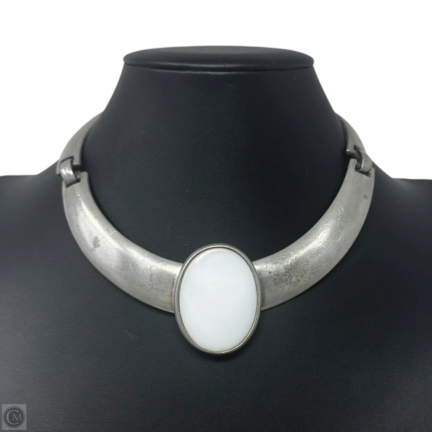 White Stone Segmented Collar Necklace By Ben-Amun