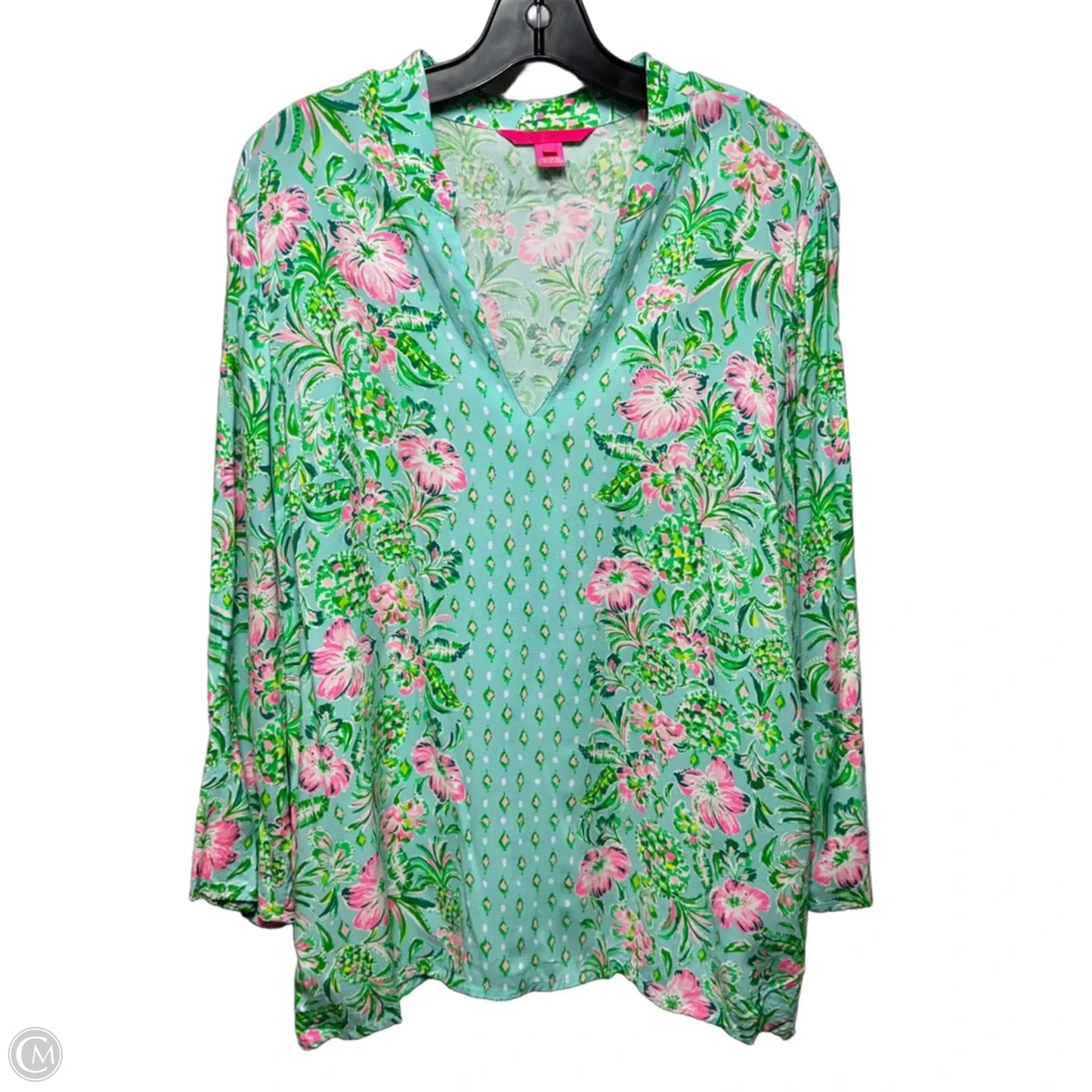 Luna Bay Tunic Designer By Lilly Pulitzer In Floral Print, Size: L
