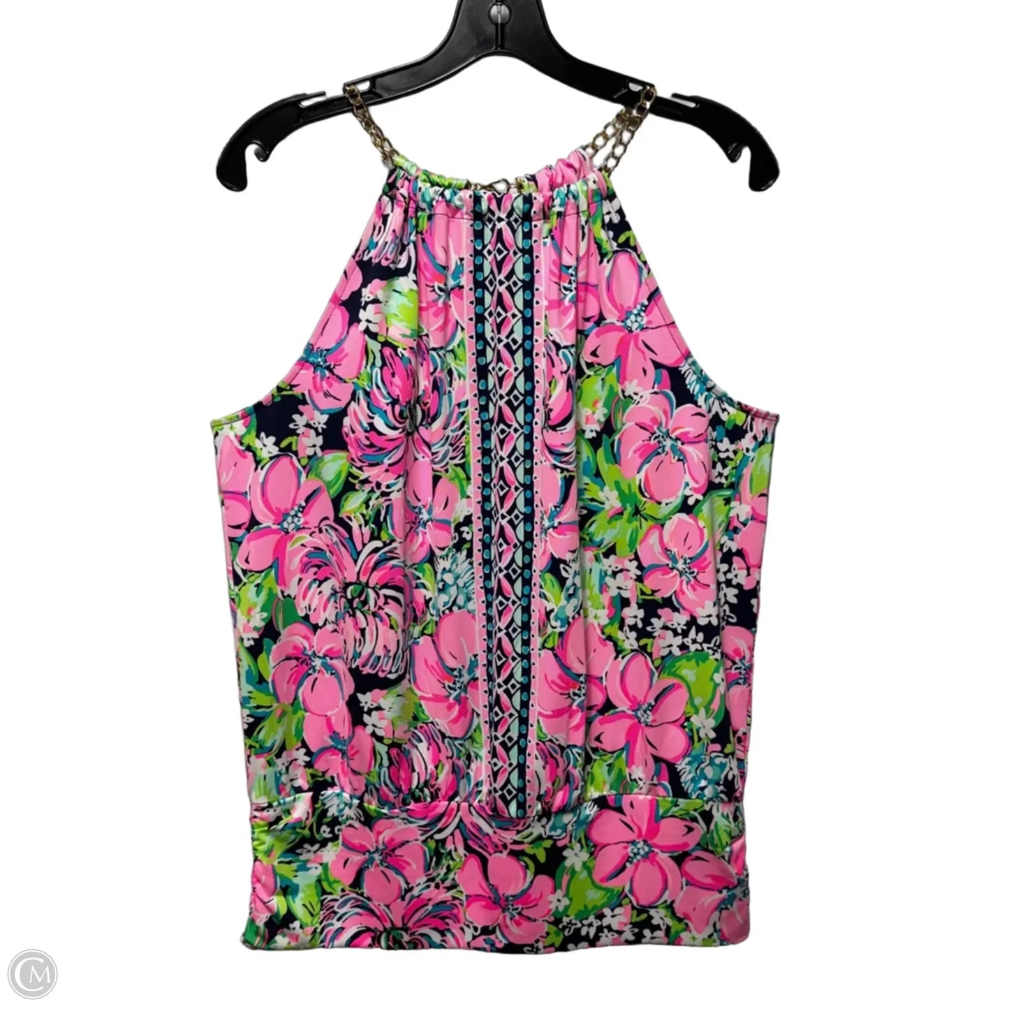 Bowen Top Sleeveless Designer By Lilly Pulitzer In Floral Print, Size: L