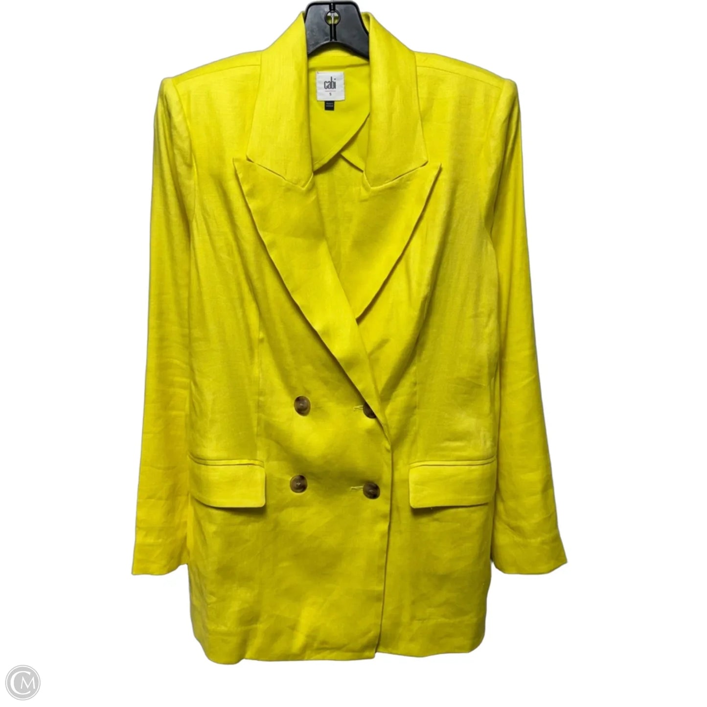 Linen Blend Blazer By Cabi In Yellow, Size: S