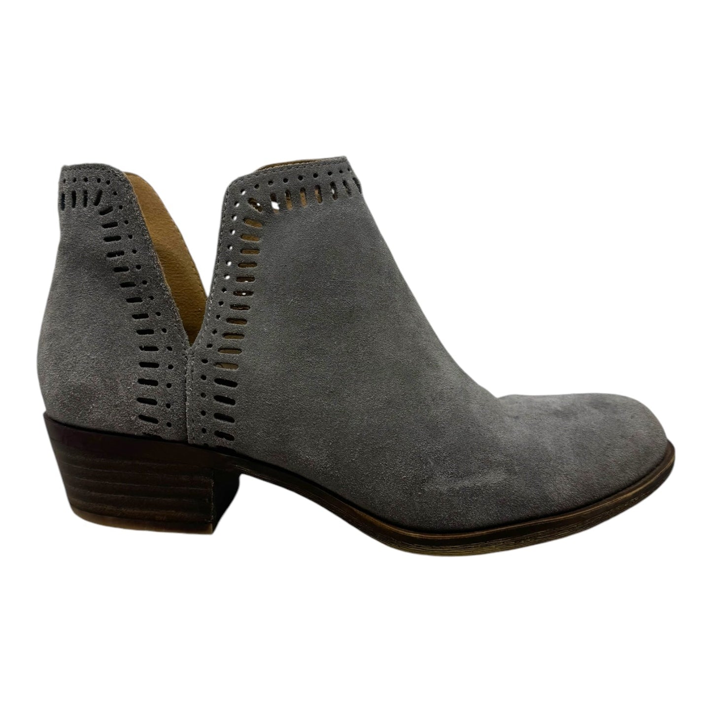 Bustina Bootie Boots Ankle Flats By Lucky Brand In Grey, Size: 6.5