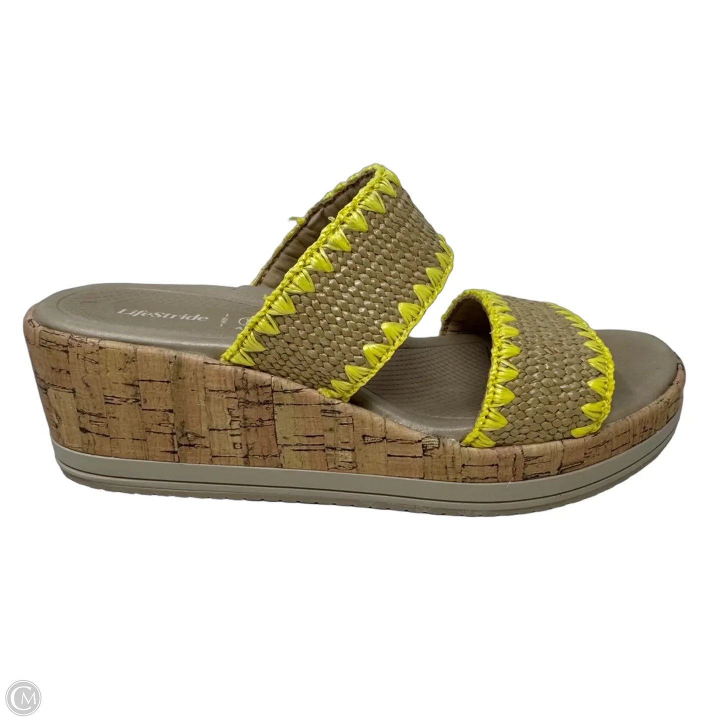 Resort Wedge Sandals By Life Stride In Yellow, Size: 7