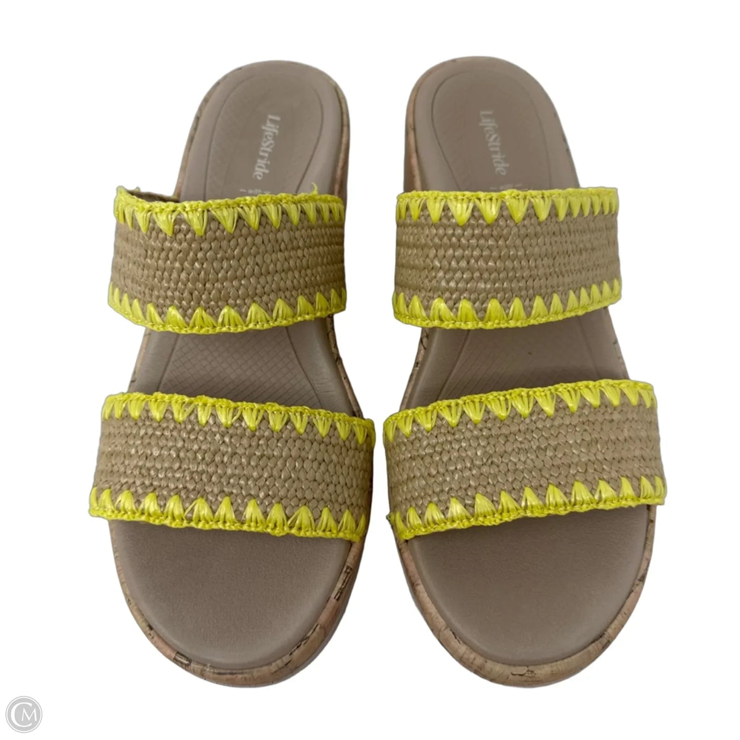 Resort Wedge Sandals By Life Stride In Yellow, Size: 7