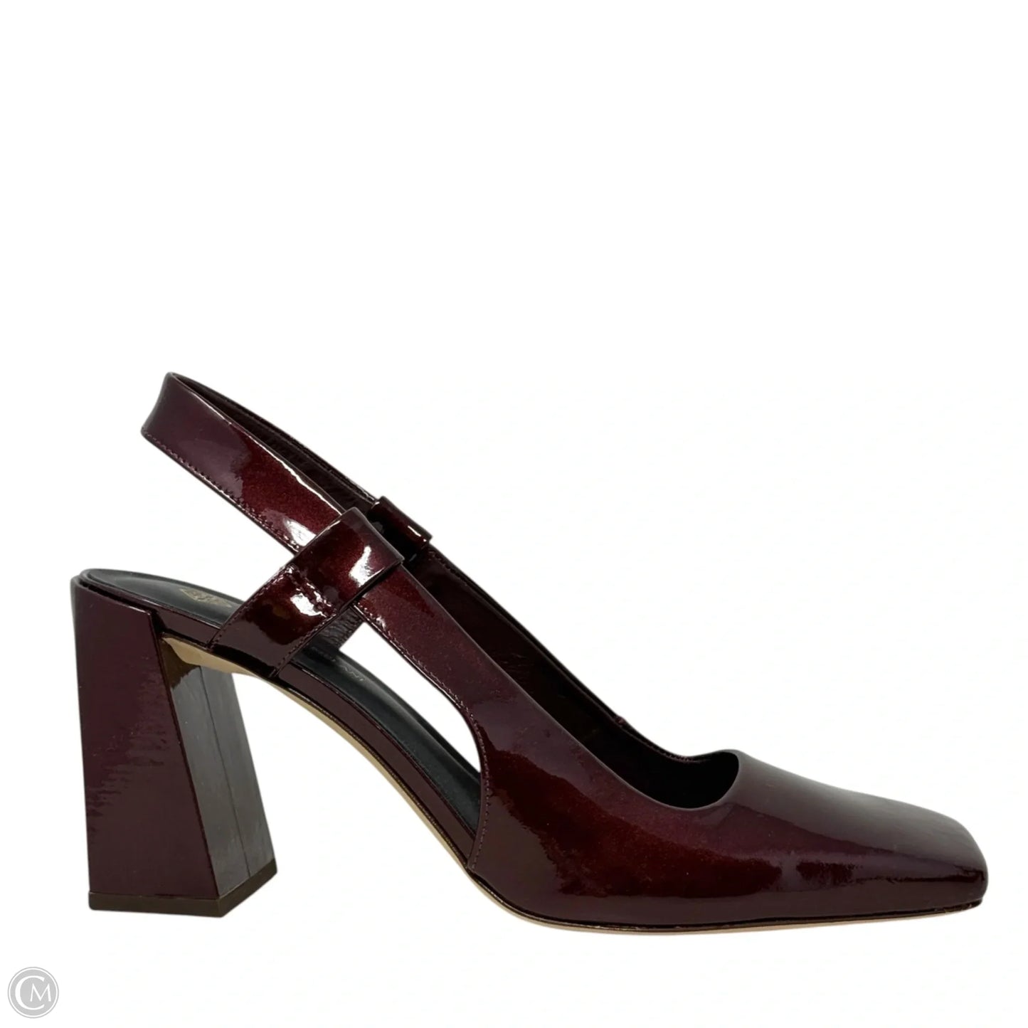 Salma Patent Leather Block Heel Slingback Pumps By Antonio Melani In Red, Size: 10