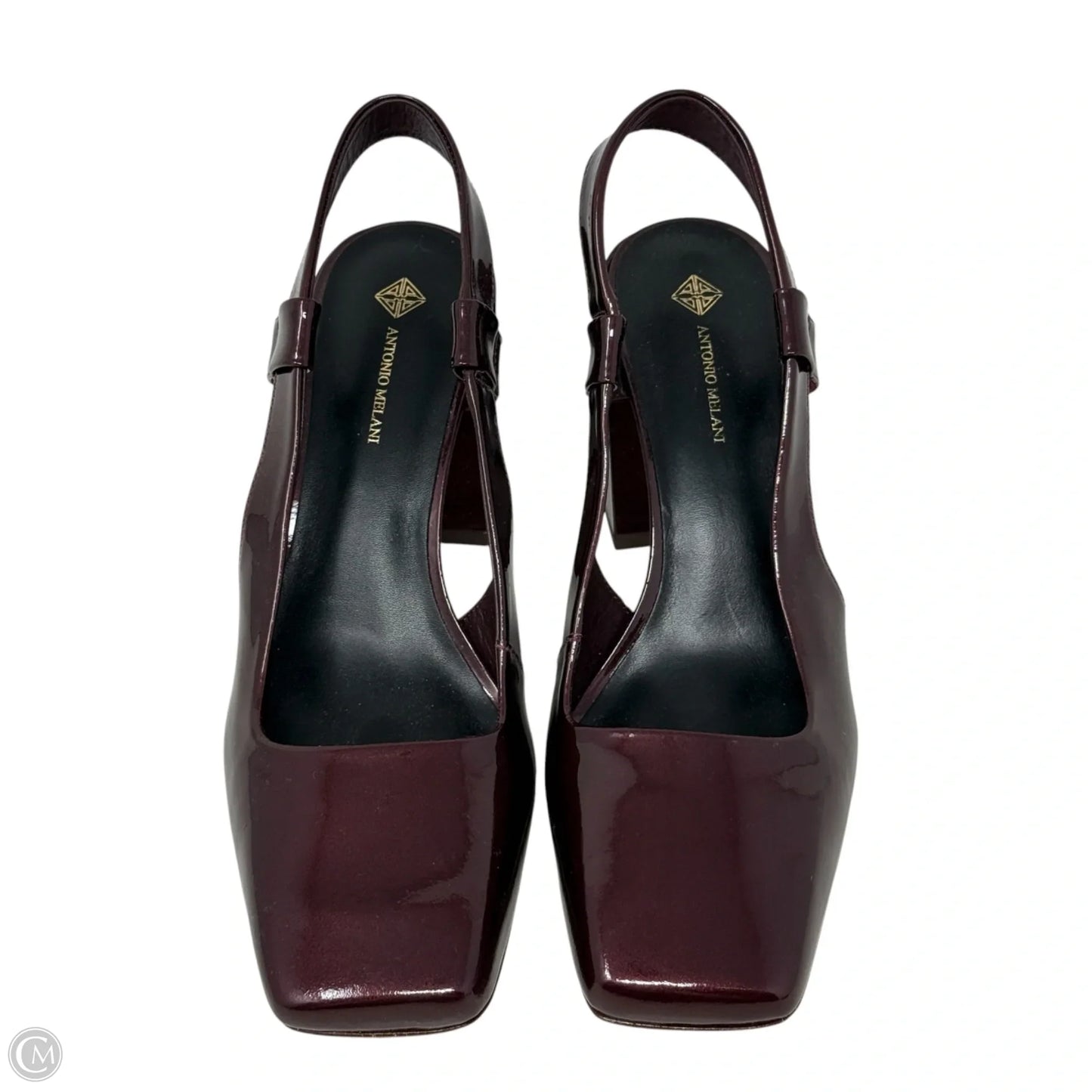 Salma Patent Leather Block Heel Slingback Pumps By Antonio Melani In Red, Size: 10