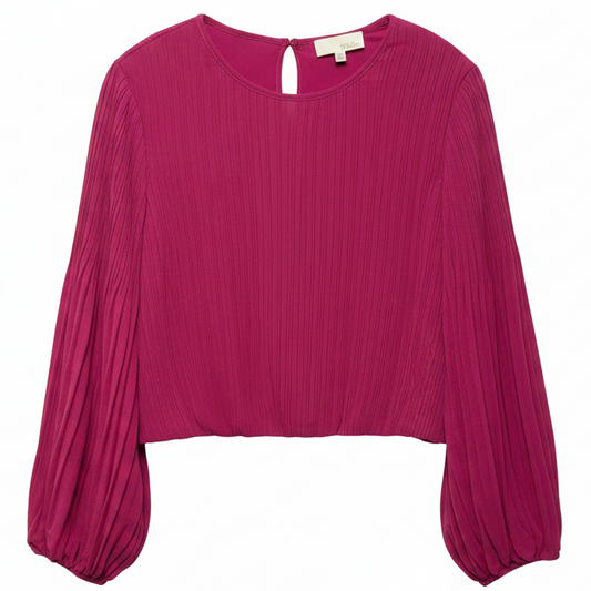 Nalia Top Long Sleeve By Pinch In Magenta, Size: M