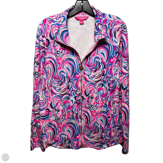 Jacket Designer By Lilly Pulitzer In Blue & Pink, Size: L