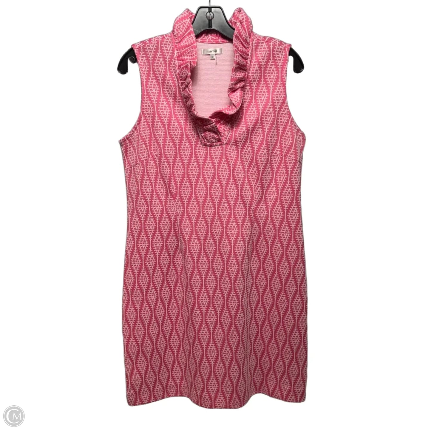 Dress Casual Short By Tyler Boe In Pink & White, Size: M