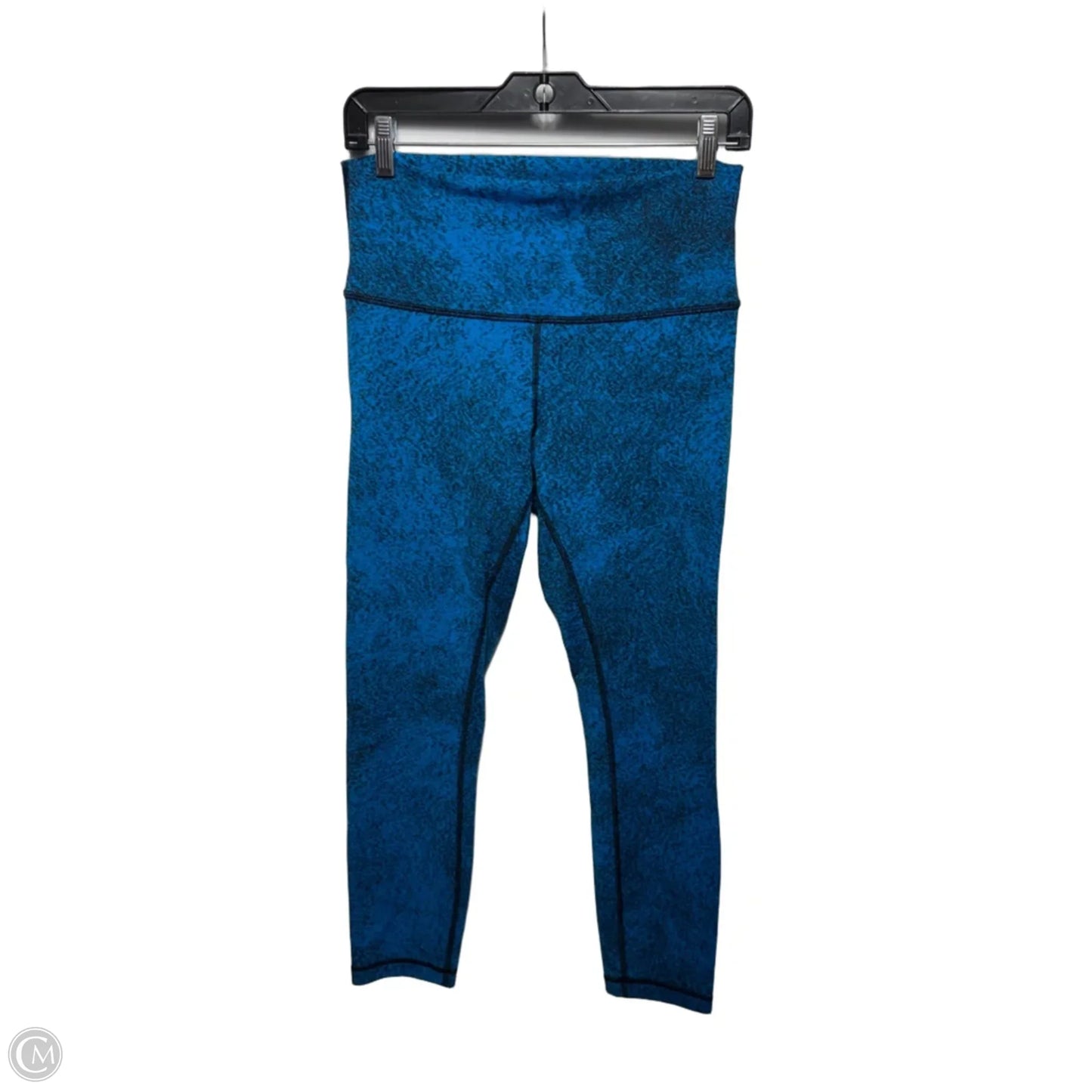 Athletic Leggings By Lululemon In Black & Blue, Size: 10