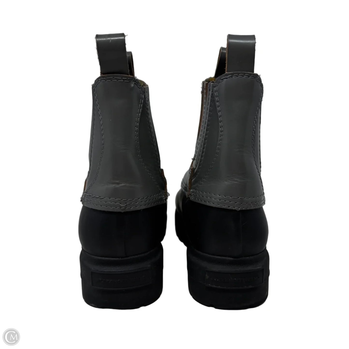 Rain Boots Luxury Designer By Alexander Wang In Black & Grey, Size: 6.5 (estimated)